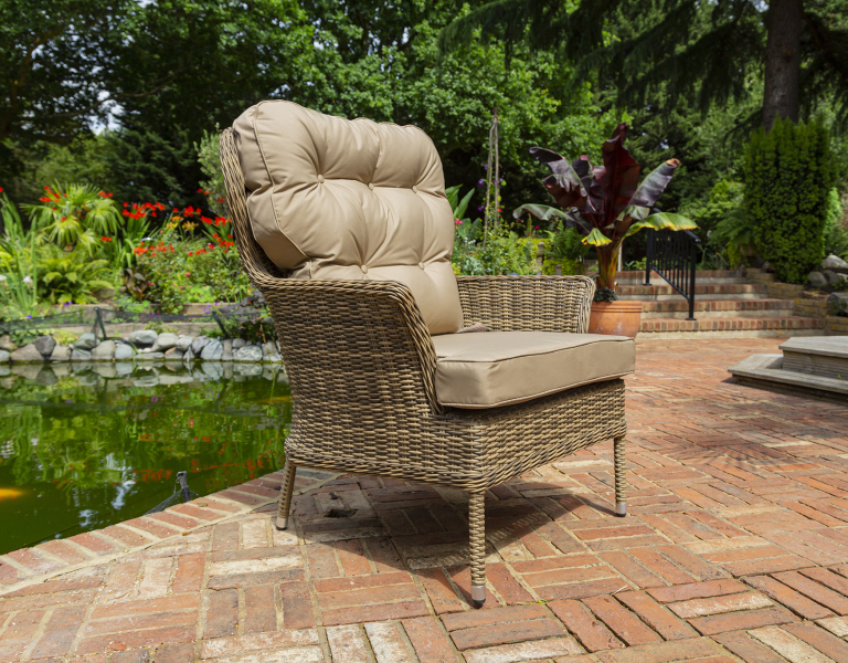 Katie Blake Mayberry 4 Seat Natural Rattan Garden Set